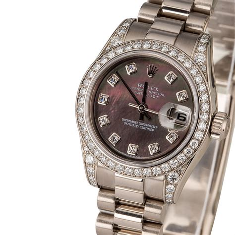 woman's vintage white gold rolex|rolex 179159.